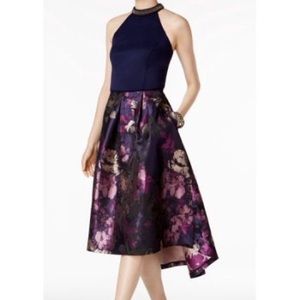 Purple/Blue SLNY High Low Dress, Size 8 (EUC)
